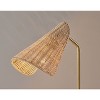 Cove Table Lamp Antique Brass - Adesso: Rattan Shade, No Assembly, ETL Listed, 1-Way Switch - image 4 of 4