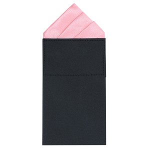 INSPIRE CHIC Men's Solid Card-inserting Prefolded Polyester Pocket Squares Handkerchiefs 1 Pc - 1 of 4