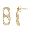 Haus of Brilliance 14K Yellow Gold Plated Silver Open Link 1/5 Cttw Diamond Drop Earrings - 2 of 4