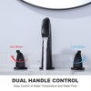 WOWOW 8 in. Widespread Double Handle Gooseneck Bathroom Faucet with Pop-up Drain in Matte Black - 4 of 4
