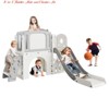 Ages 1-3 8-in-1 Toddler Slide and Climber Set for Indoor & Outdoor Play, Features Basketball Hoop, Telescope, Drawing Board & Storage - 2 of 4