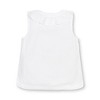 Hope & Henry Girls' Sleeveless Ruffle Collar Chambray Button Back Top, Infant - 3 of 4
