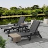 WestinTrends 3 Pieces Set Poly Adirondack Outdoor Chaise Lounges with Side Table - 2 of 4