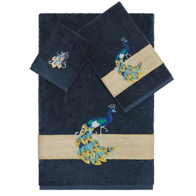 Linum Home Textiles 100% Turkish Cotton PENELOPE Embellished Towel Set