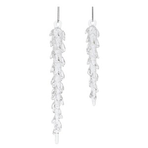 Dripping Glass Icicle Drop Ornament (Set of 12) - 1 of 3