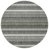 Gray Charcoal And Ivory Striped Washable Indoor Outdoor Area Rug - 4 of 4