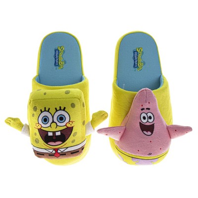 SpongeBob SquarePants Kids House Shoes Spongebob and Patrick Star Plush Warm Comfort Soft Slipper (little kids - big kids)