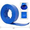 Syemin Drip Irrigation 50Ft Pool Backwash Hose, Heavy Duty Water Discharge Hose for Swimming Pool Filter Pump with 2 Clamp, Blue, 2"*2"*2" - 3 of 4