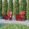 Flash Furniture Halifax HDPE Adirondack Chair with Cup Holder and Pull Out Ottoman, All-Weather HDPE Indoor/Outdoor Chair - image 4 of 4