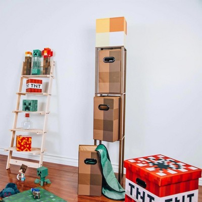5' Multifunctional Minecraft Torch Floor Lamp with Storage