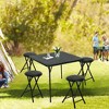 FurnitureR Folding Stools Set of 4, 18-Inch Backless Stool Chairs Collapsible Padded Round Portable for Indoor/Outdoor, Metal Frame, PVC Cushion - 3 of 4