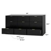 FONTOI 9 Drawer Dresser Bedroom Large Deep Chest of Drawers Wooden Storage Cabinet Long Dressers for Living Room, Hallway, Black, 63"* 15.74"*30.31" - 3 of 4