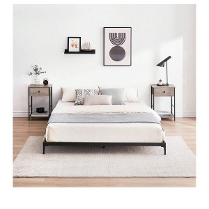 coucheta Metal Bed Frame, Platform Base with Wrought Rod Design,No Box Spring Required,Sturdy Foundation with Under-Bed Storage Space, Easy Assembly - 1 of 4