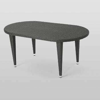 Dominica Oval Wicker Dining Table - Christopher Knight Home