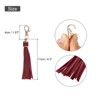 Unique Bargains PU Leather Keychain with Lobster Swivel Crafts Tassels 18 Pcs - 2 of 4
