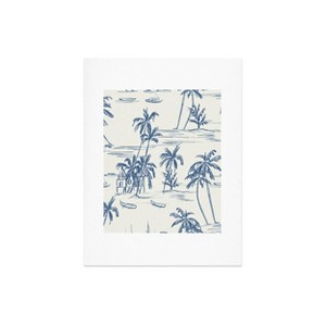 Deny Designs Anis Illustration Blue Beach Pattern Art Print - 1 of 4
