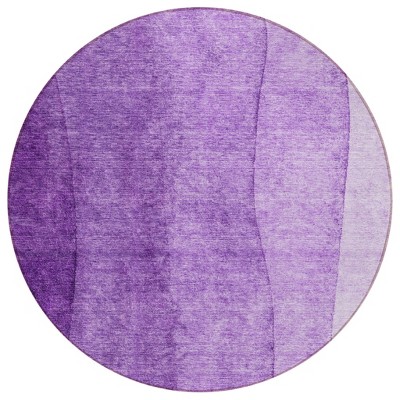 Purple And Lavender Ombre Washable Indoor Outdoor Area Rug
