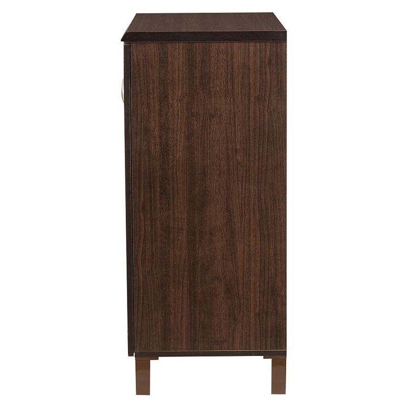 Sintra Modern and Contemporary Sideboard Storage Cabinet with Glass Doors - Dark Brown - Baxton Studio, 4 of 6
