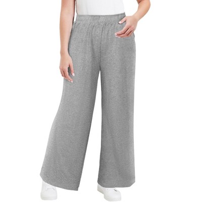 June + Vie by Roaman's Women's Plus Size Wide-Leg Pant