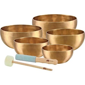 MEINL Sonic Energy 5-piece Universal Singing Bowl Set with Resonant Mallet 4.5, 4.9, 5.5, 5.9, 6.5 in. - 1 of 3
