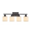 Maliang Black Modern Vanity Light Over Mirror, Wall Sconces with Milky White Frosted Glass Shades, (Bulbs Not Included) - 3 of 4