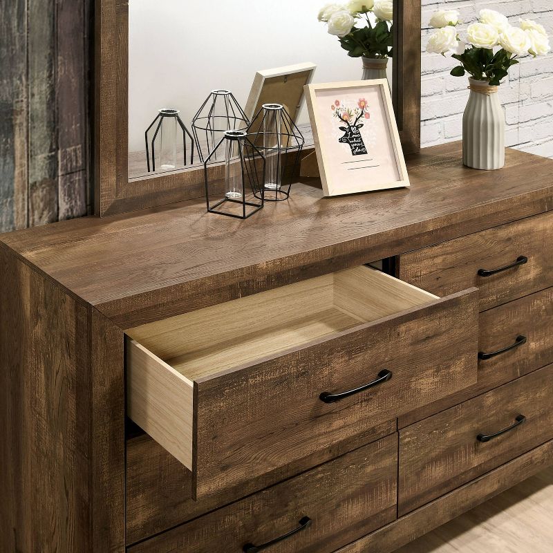 2pc Quail Transitional Dresser and Mirror Set Rustic Light Walnut - HOMES: Inside + Out, 5 of 6