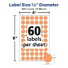 Avery Handwrite Only Removable Round Color-Coding Labels 1/2" dia Neon Orange 840/PK 05062 - 3 of 4