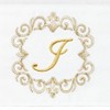 Linum Home Textiles 100% Turkish Cotton MONICA Gold Thread 2PC Embellished Hand Towel Set - 3 of 3