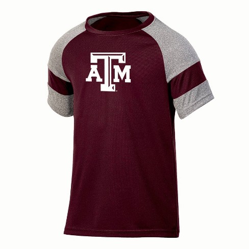 NCAA Texas A&M Aggies Boys' Gray Poly T-Shirt - S