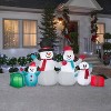 Gemmy Christmas Inflatable Snowman Family Scene with Gifts, 4.5 ft Tall, Multi - 2 of 4