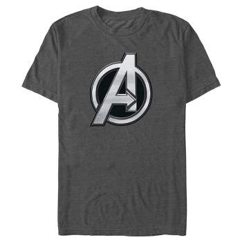 Men's The Marvels Silver Avengers Logo T-Shirt