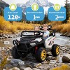 24V 2 Seater Electric UTV Car with Remote Control, 4-Wheeler Suspension, Soft Start, 3 Speeds, Led Lights, Ride on Truck Kids 3-8 Years - 2 of 4