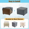 Unique Bargains Elastic Living Room Bedroom Square Foot Stool Cover - 4 of 4