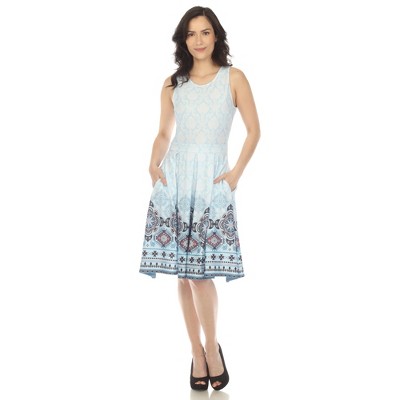 Women's Fit and Flare Knee Length Dress