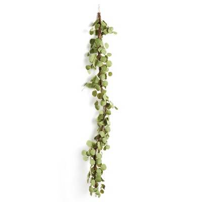 Plum & Post Silver Dollar Eucalyptus Garland 64"