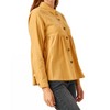 Women's Corduroy Button Up Peplum Shirt - Hayden LA - 3 of 4