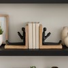 Artistic Man Reading Bookends - Decorative Book Accessories - Sculptural Book Ends for Bookshelf or Office & Desk Decor - Set of 2, 6", Brown & Black - 3 of 4