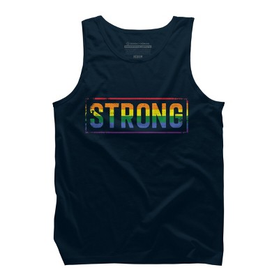 Adult Design By Humans Workout Pride Rainbow Strong By Avocato Tank Top