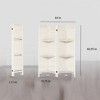 4 Panel Wood Room Divider with Shelves, Folding Privacy Screen, Room Separators Divider Wall, Portable Partition Screen for Bedroom Home Office - 4 of 4