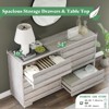 AMERLIFE 6 Drawer Dresser, Farmhouse 54" Wide Chest of Drawers with Slat Handles - 4 of 4