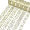 Wrapables Elegant Gold Foil Washi Tape Box Set for Arts & Crafts, Scrapbooking, Stationery, Diary (12 Rolls), Gold Floral - 4 of 4