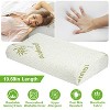 Angel Sar Bamboo Memory Foam Cervical Pillow, Contoured Orthopedic Neck Support Pillow with Wave Design, 2-Height Sides for Back/Side Sleepers - 2 of 4