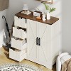 Dcolora Bathroom Cabinet, Freestanding Storage Cabinet with 4 Drawers and 1 Door - 4 of 4