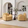 SEYNAR Modern Glam Boucle Upholstered Swivel Accent Armchair Set of 2 - 3 of 4