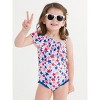 RuffleButts Girls One Shoulder Ruffle One Piece - 3 of 4