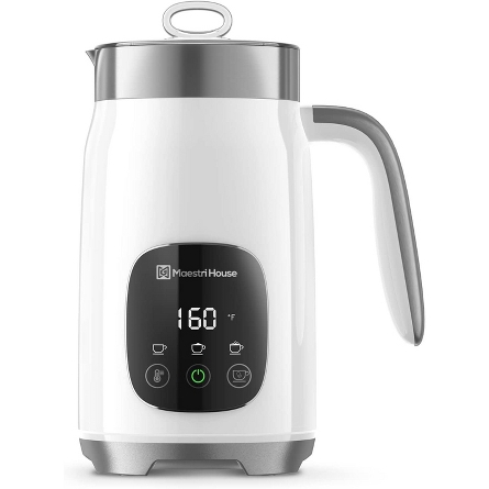 Starument Electric Milk Frother - Automatic Milk Foamer & Heater for  Coffee, Latte, Cappuccino, Other Creamy Drinks - 4 Settings for Cold Foam,  Airy Milk Foam, Dense Foam & Warm Milk - Easy to Use 