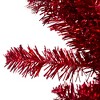 Northlight Metallic Tinsel Artificial Christmas Garland - 9' x 12" - Red - Unlit - 2 of 2