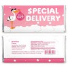 Big Dot of Happiness Girl Special Delivery - Candy Bar Wrapper Pink It's a Girl Stork Baby Shower Favors - Set of 24 - 2 of 4