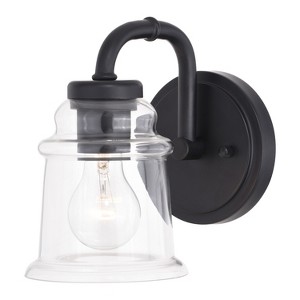 VAXCEL Toledo Industrial Bathroom Vanity Light Fixture Clear Glass - 1 of 4