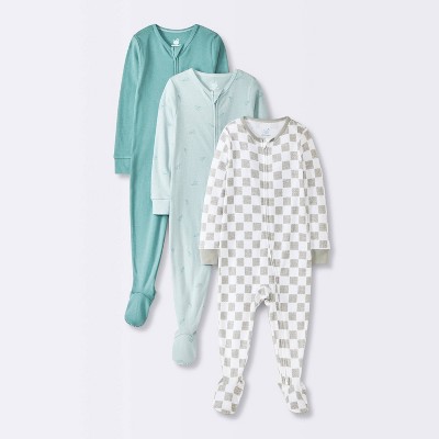 Baby 3pk Airplanes Cotton Tight Fit Sleep N' Play - Cloud Island™ Blue
